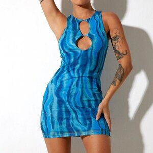 Motel Rocks Alannah Bodycon Dress in Tropical Rave